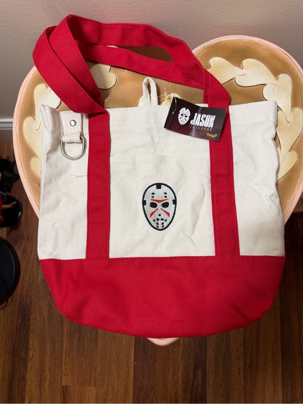 Spirit Halloween Friday the 13th Jason Mask Mini Tote Bag